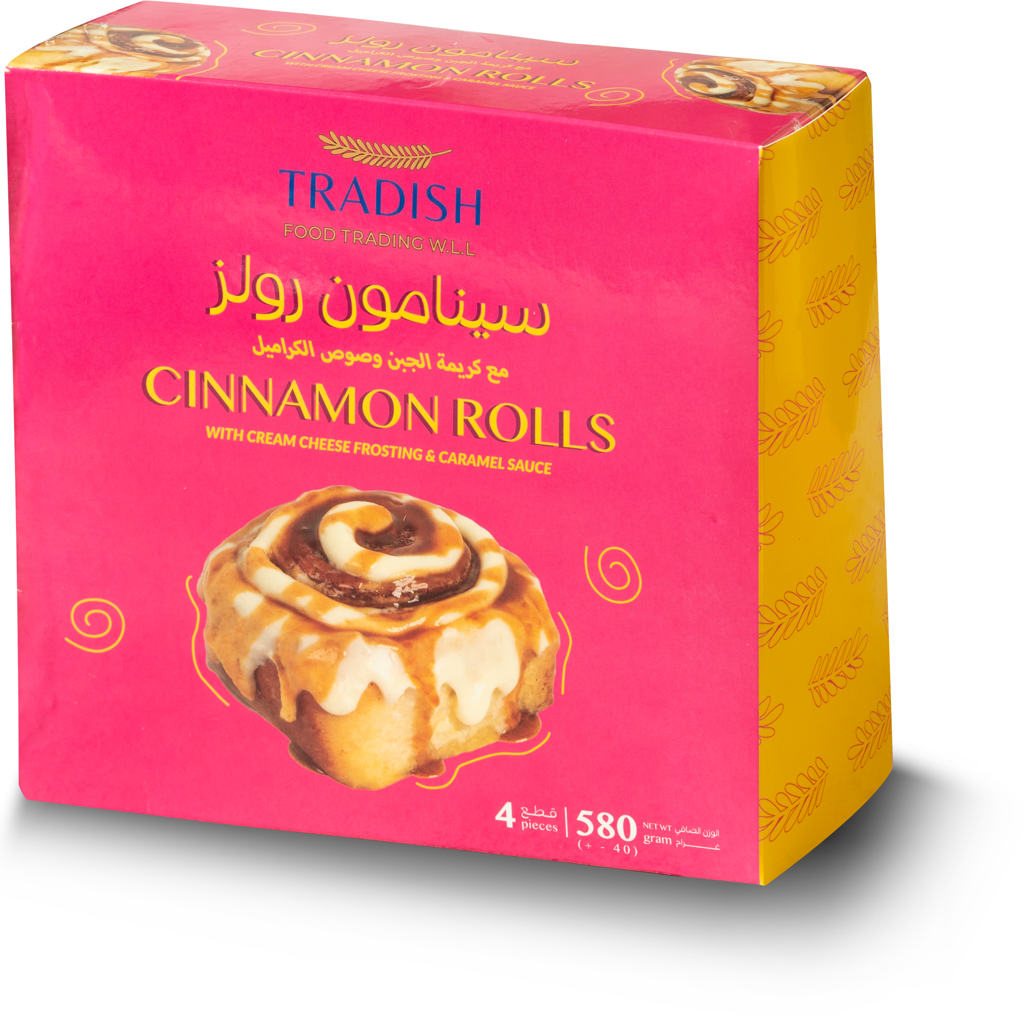 Cinnamon Rolls with Cream Cheese & Caramel 115g x 4 x 12